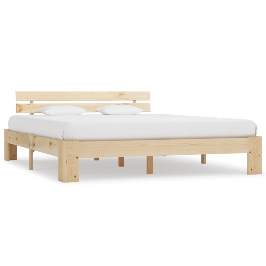 vidaXL Sengeramme heltre furu 160x200 cm