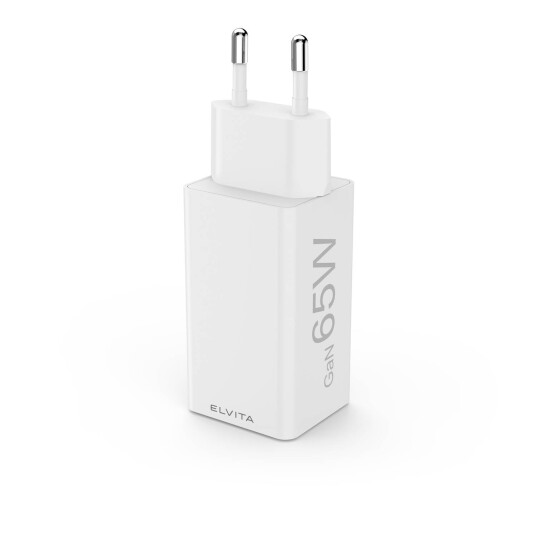 Elvita Mini Charger GaN 2 USB C 65W Hvit Elvita Mini Charger GaN 2 USB C 65W Hvit