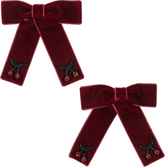 Konges Sløjd Hårspenner Juliette Bow 2-Pack Rio Red.