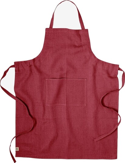 Lovely Linen Forkle Classic i manglet lin Rød Lovely Linen Forkle Classic i manglet lin Rød