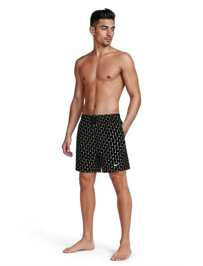 NIKE SWIM Nike Breaker Swoosh Link 5" Volley Short   Green   XXL