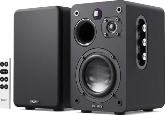 Majority D70X Active Bookshelf Speakers - Black