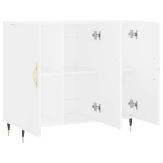 vidaXL Skjenk hvit 90x34x80 cm konstruert tre