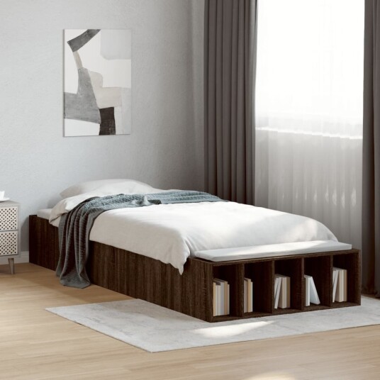  Sengeramme brun eik 90x190 cm konstruert tre 8721102622748