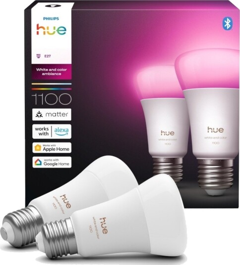 Philips Hue WCA Smartpære 9W A60 E27 2-pakk Philips Hue WCA Smartpære 9W A60 E27 2-pakk