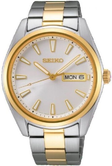 Seiko Herreklokke SUR446P1 Neo Classic Hvit/Gulltonet stål Ø40.2 mm