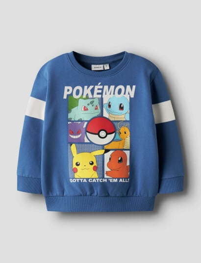 Name It Nmmjussy Pokemon Nreg Sweat Bru Noos Sky Blue 122 128