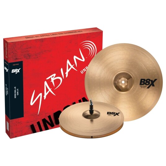 Sabian B8X First Pack 14 Hi-Hats 16 Crash Cymbal