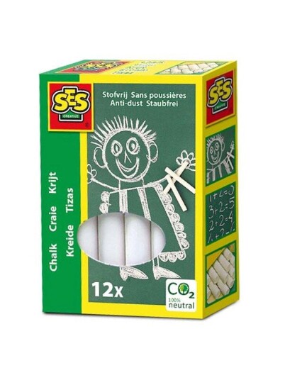 SES Chalk - Hvit 12 pcs.