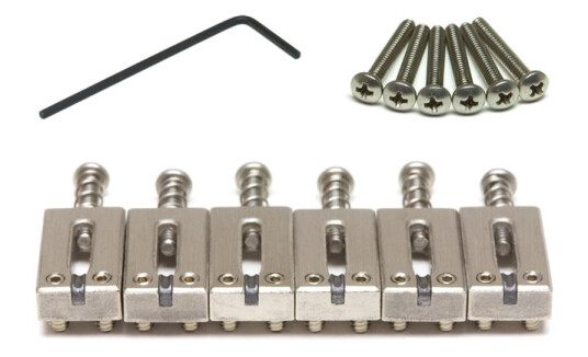 Graph Tech String Saver Pg-8000-F0 S&t; Style Saddles,Brushedsteel,6-Str-Vin