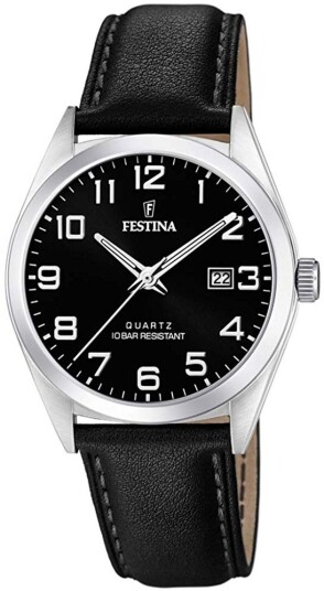 Festina Herreklokke F20446 3 Sort/Lær Ø40 mm Festina Herreklokke F20446 3 Sort/Lær Ø40 mm