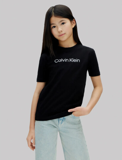 Calvin Klein Inst. Logo Ss T Shirt Black 128 Calvin Klein Inst. Logo Ss T Shirt Black 128
