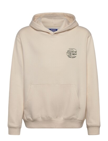 Jack & Jones Jorniagara Typo Sweat Hood Jnr   Cream   140