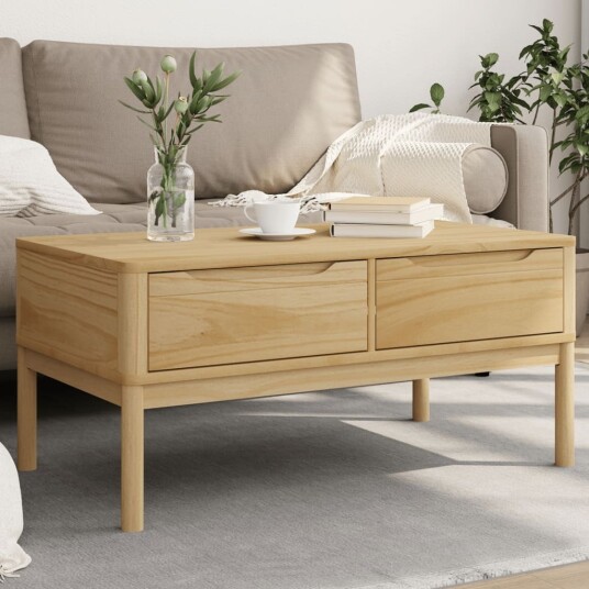  Salongbord FLORO voksbrun 99x55,5x45 cm heltre furu 374017