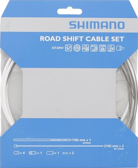 Shimano girkabelsett Optislick hvit