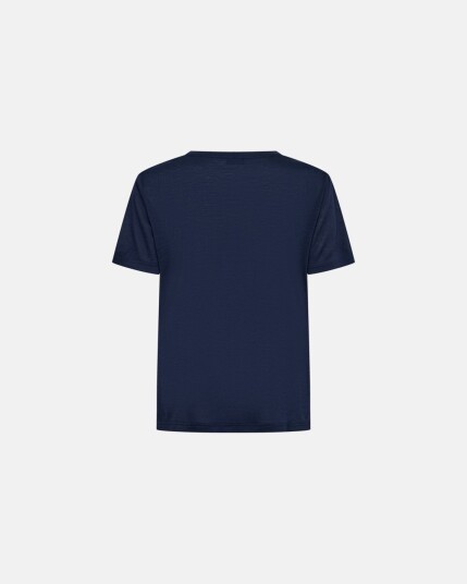 Dovre Women T skjorte 100% merino ull Navy