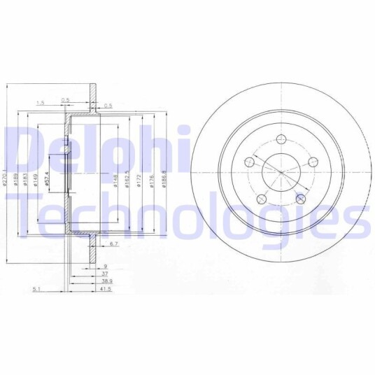 Bremseskive DELPHI BG3593 Bremseskive DELPHI BG3593