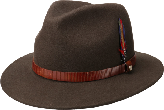 Stetson Manton Traveller Wool Felt Hat Brown 61/XL Stetson Manton Traveller Wool Felt Hat Brown 61/XL
