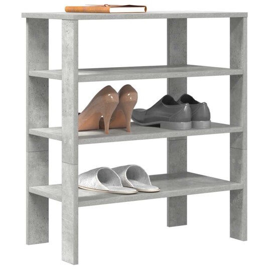 Skohylle betonggrå 61x32x70 cm konstruert tre 8721158648761 Skohylle betonggrå 61x32x70 cm konstruert tre 8721158648761