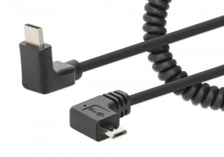 MANHATTAN MH USB Type-C Male to Type Micro-B Male 1 m Tangle-Resistan