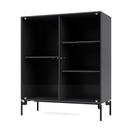 Montana Ripple II vitrineskap 69,6 x 82,2 x 30 cm Anthracite-ben black