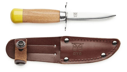 Øyo Speiderkniv 8cm med Slire og Fingerstopper - Tre Øyo Speiderkniv 8cm med Slire og Fingerstopper - Tre