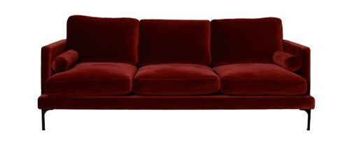 Bonham sofa 3-seters sangria/svart