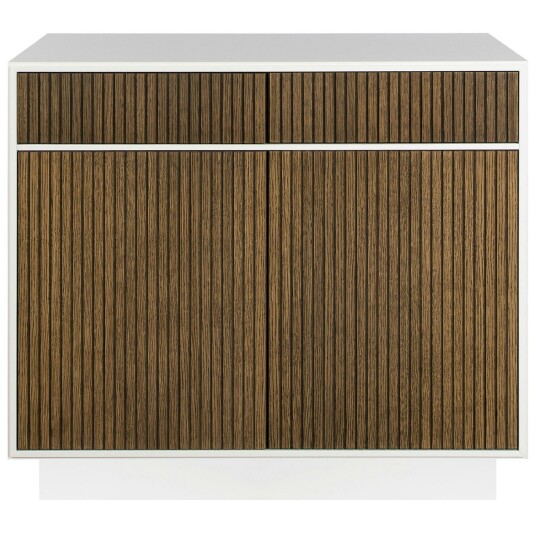 Englesson Line Burned Walnut Høy Skjenk med 2 Skuffer Hvit