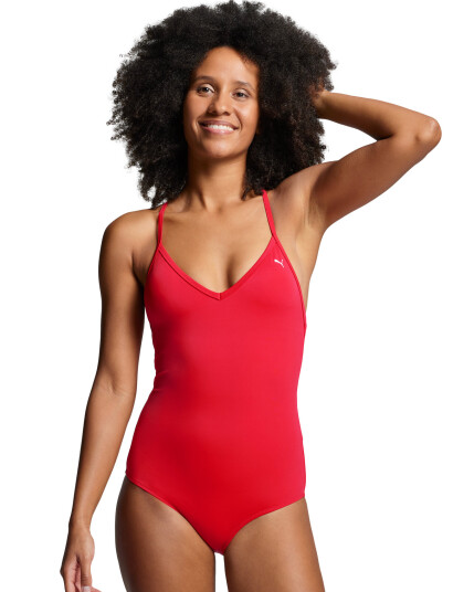 Puma Swim Puma Swim Women Vneck Padded Swimsuit 1P - Red - M Puma Swim Puma Swim Women Vneck Padded Swimsuit 1P - Red - M