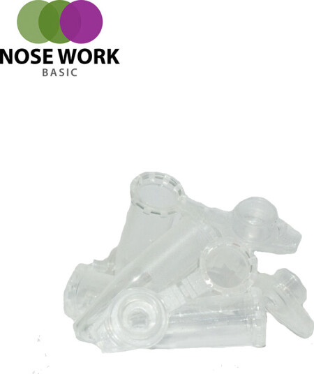 NoseWork Container XXS med Hull - 5-pakning - Plastbeholder for Hundetrening