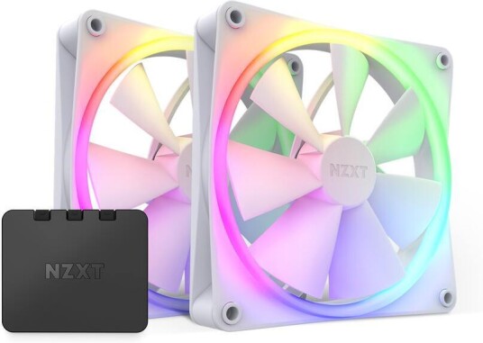 NZXT F140 RGB 140mm Kabinettvifter 2-pack Hvit med LED-belysning NZXT F140 RGB 140mm Kabinettvifter 2-pack Hvit med LED-belysning
