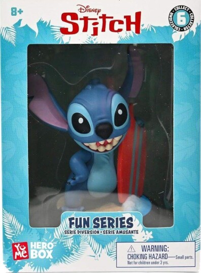 Northix Disney Stitch Hero Box Surfer Figur 8 cm