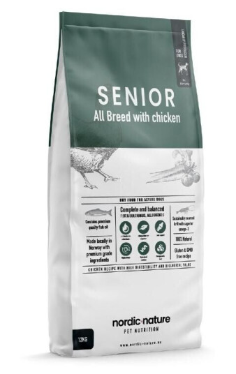 Nordic Nature Senior Tørrfôr til hund 3 kg med kylling