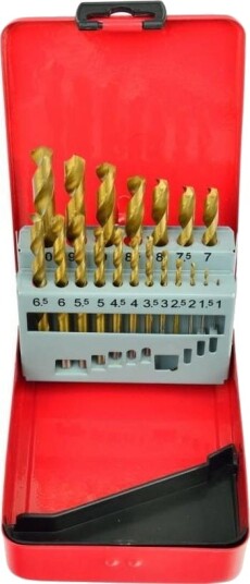 Geko Bor Komplet 19 Stk 1–10 Mm Pow.Tyt. Met. Boks (40) G38234