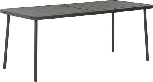  Hagebord mørkegrå 180x83x72 cm stål