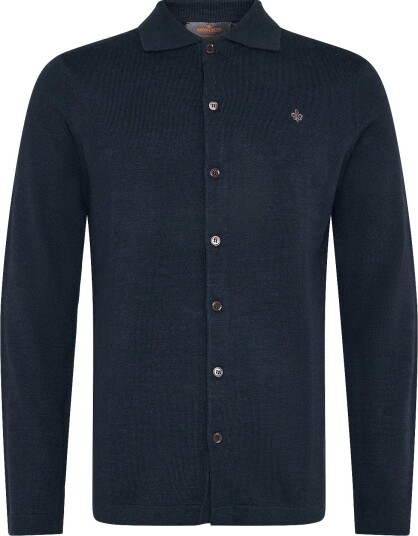 Morris Merino Shirt Cardigan NAVY XL