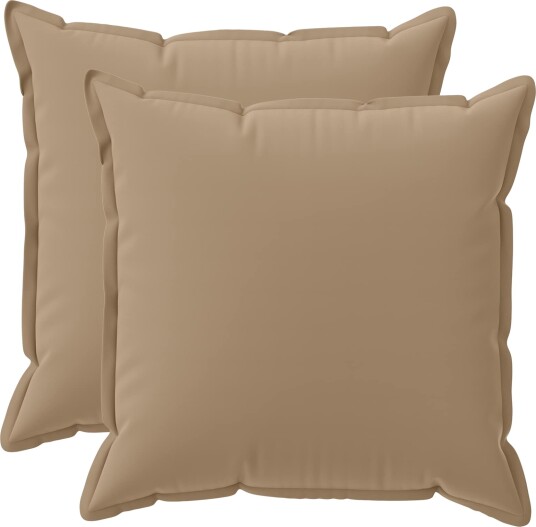 vidaXL Putetrekk 2 stk. HOUTEN Gråbrun 80 x 80 cm Polyester