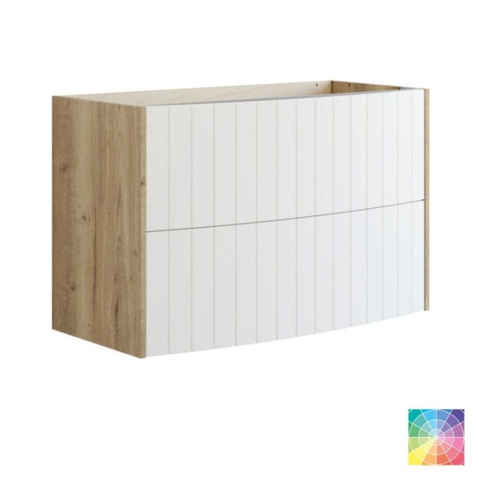 Dansani Inzo Vintage Rillet Servantskap Buet Natur Eik/ncs Farge / 100cm