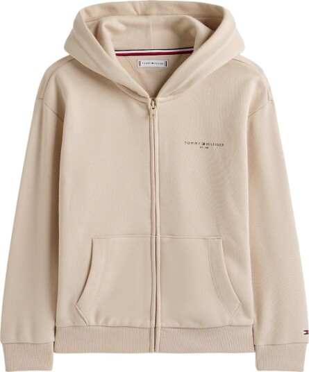 Tommy Hilfiger Mini Corp Zip Through Hoodie Beige 128