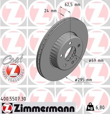 Bremseskive ZIMMERMANN 400.5507.30