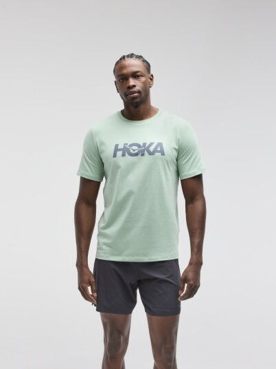 Hoka Core Logo CTN Short Sleeve Tee Grønn L