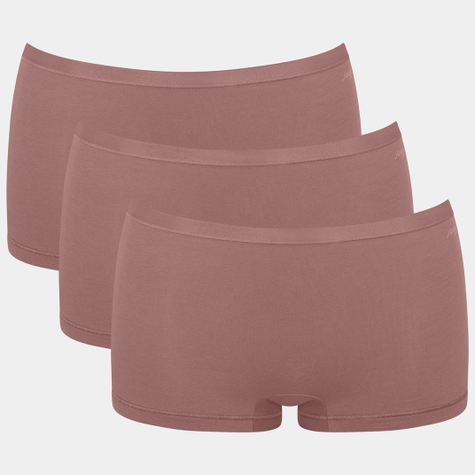 Sloggi Truser 3P GO Daily Cotton Shorts Mørkrosa bomull Small Dame