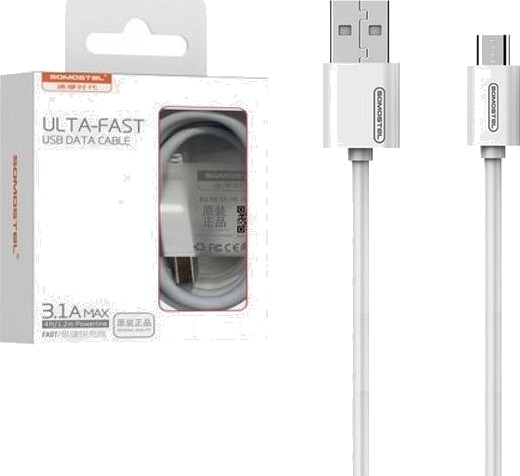 Usb-Kabel Somostel Usb-A Til Usb-C 1,2 M Hvit (30364)