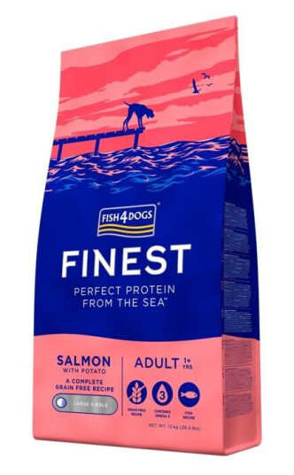 Fish4Dogs Hundefôr Adult Finest Laks 6 kg - Tørrfôr til Voksne Hunde