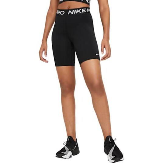 Nike Pro 365 8" Shorts Dame Black/White M