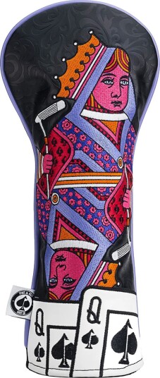Pins & Aces Fairway Headcover Headcover Queen of Spades