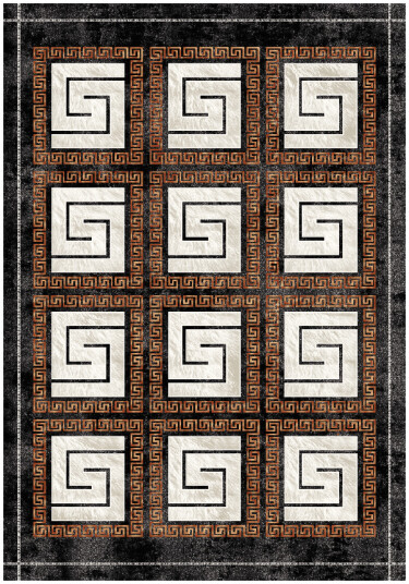 Wilton teppe Milos svart/hvit Størrelse: 200 x 280 cm