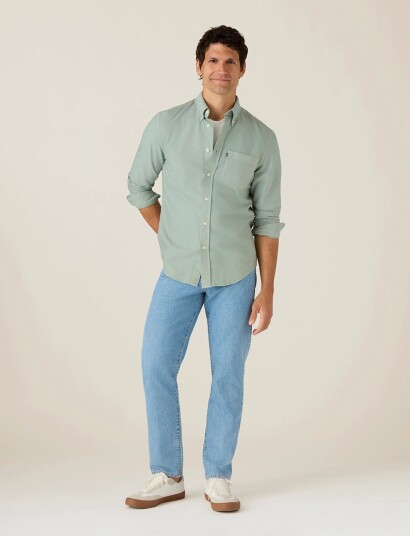 Lexington Clothing Casual Oxford B.d Shirt Khaki green XL