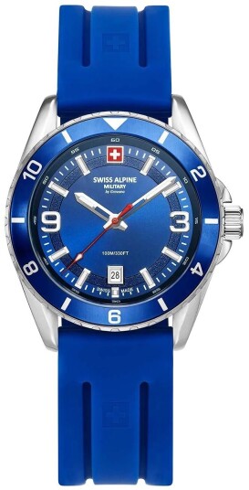 Swiss Alpine Military Herreklokke 7034.1835 Sierra Blå/Gummi Ø42 mm