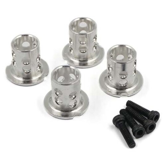 Yeah Racing YA-0530SV Aluminium Adjustable Body Mounts 4pcs Silv